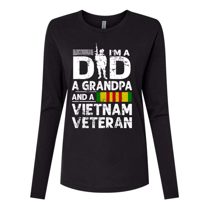 I'm A Dad A Grandpa And A Vietnam Veteran Womens Cotton Relaxed Long Sleeve T-Shirt