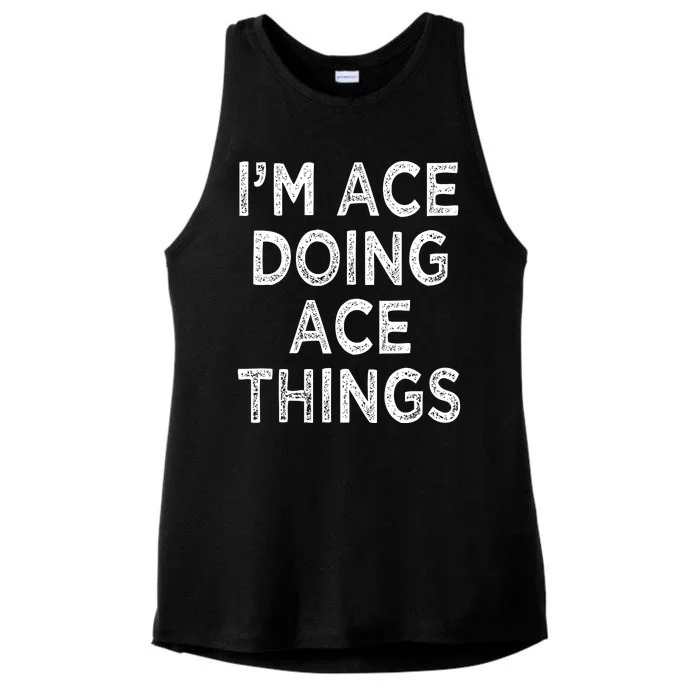 Im Ace Doing Ace Things Ladies Tri-Blend Wicking Tank