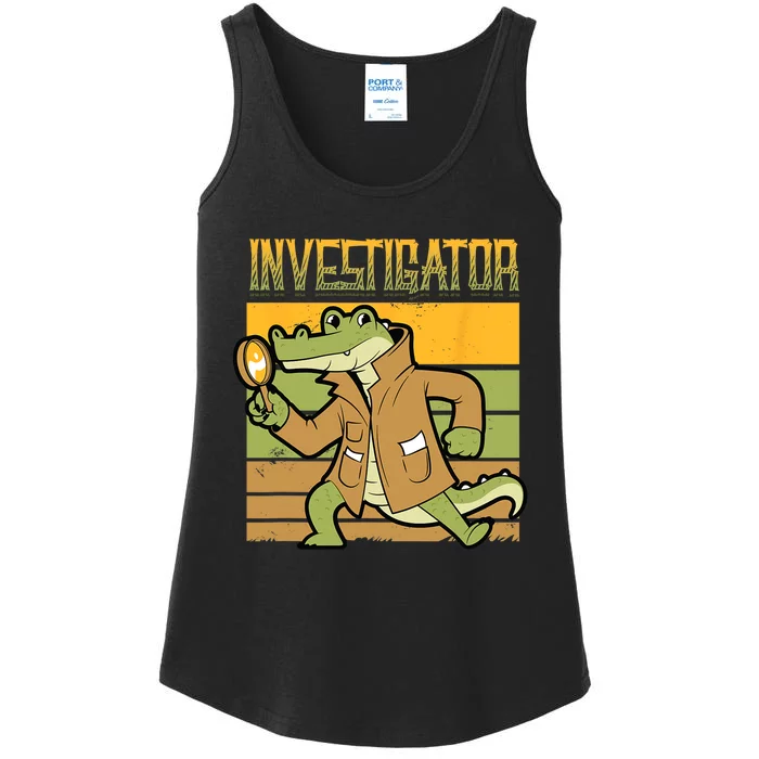 Investigator Alligator Detective Ladies Essential Tank