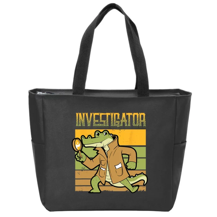 Investigator Alligator Detective Zip Tote Bag