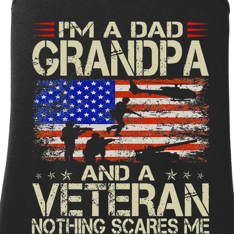 Im A Dad Grandpa And Veteran Fathers Day Papa Grandpa Gifts Ladies Essential Tank