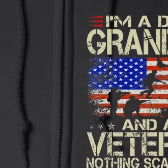 Im A Dad Grandpa And Veteran Fathers Day Papa Grandpa Gifts Full Zip Hoodie