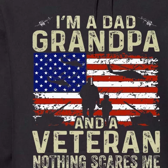 IM A Dad Grandpa And Veteran Fathers Day Premium Hoodie