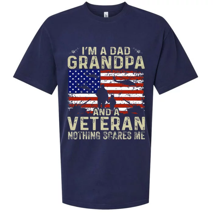 IM A Dad Grandpa And Veteran Fathers Day Sueded Cloud Jersey T-Shirt