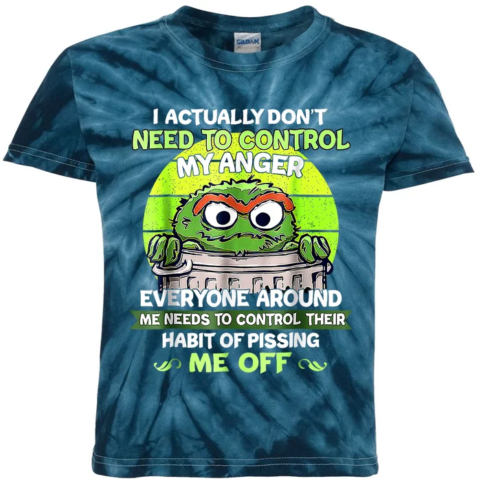 I Actually Dont Need To Control My Anger Everyone Around Me Kids Tie-Dye T-Shirt