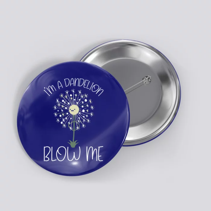 Im A Dandelion Blow Me Lazy Halloween Costume Funny Humor Gift Button