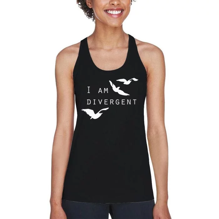 I Am Divergent Fantasy Book Lover Women's Racerback Tank