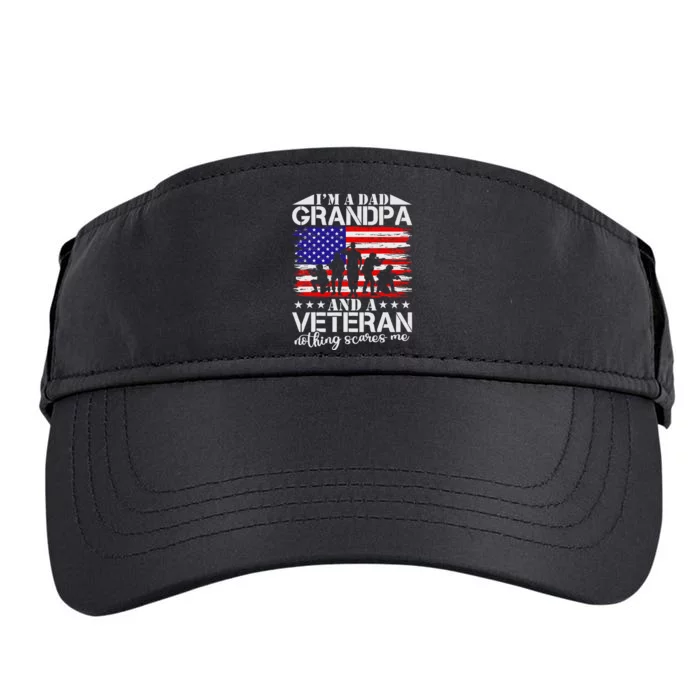 I'm A Dad Grandpa and Veteran Nothing Scares me Father's Day Adult Drive Performance Visor