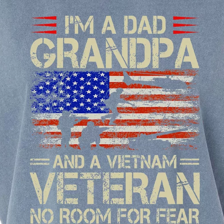 IM A Dad Grandpa And Vietnam Veteran Us Flag Papa Garment-Dyed Women's Muscle Tee