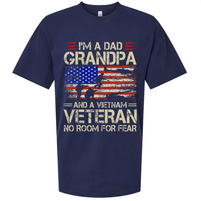 IM A Dad Grandpa And Vietnam Veteran Us Flag Papa Sueded Cloud Jersey T-Shirt