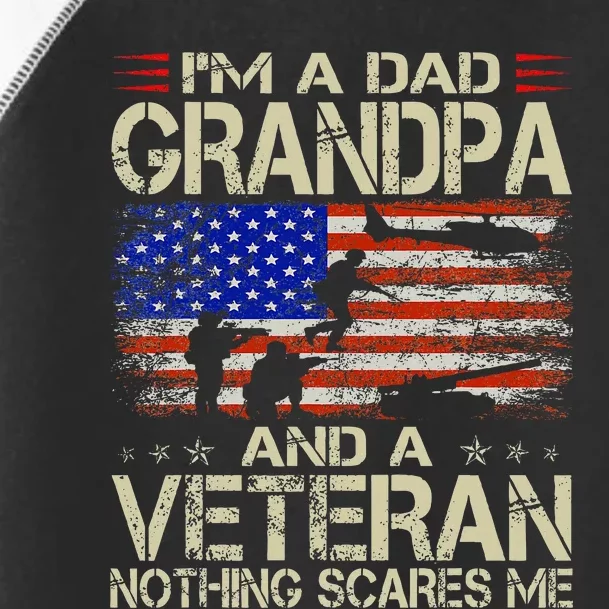 IM A Dad Grandpa And Veteran Funny Retro Papa Grandpa Toddler Fine Jersey T-Shirt