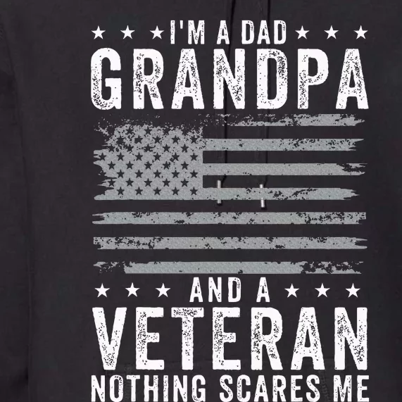 IM A Dad Grandpa And Veteran Fathers Day Premium Hoodie