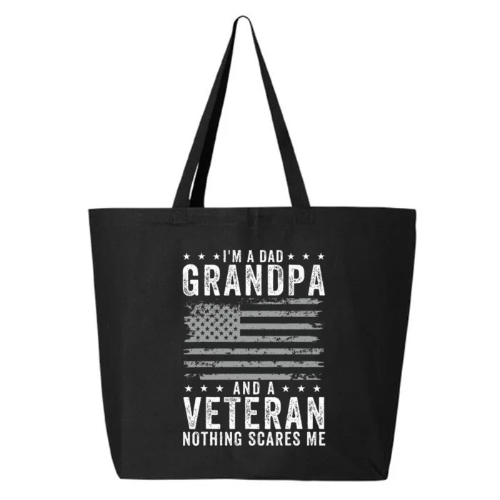 IM A Dad Grandpa And Veteran Fathers Day 25L Jumbo Tote