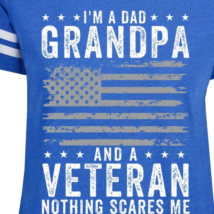 IM A Dad Grandpa And Veteran Fathers Day Enza Ladies Jersey Football T-Shirt