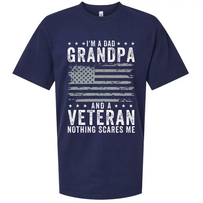 IM A Dad Grandpa And Veteran Fathers Day Sueded Cloud Jersey T-Shirt