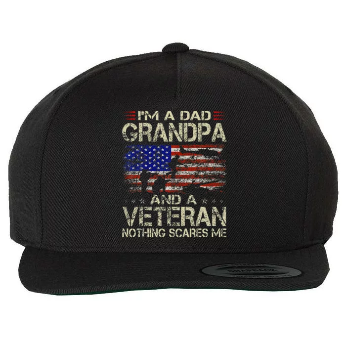 IM A Dad Grandpa And Veteran Wool Snapback Cap