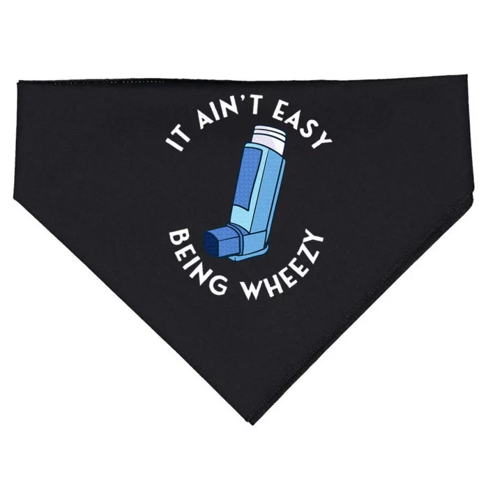 It AinT Easy Being Wheezy Asthma Inhaler Allergy Sufferer USA-Made Doggie Bandana