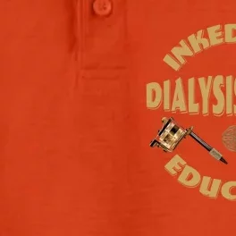 Inked And Educated Dialysis Nurse Gift Dry Zone Grid Performance Polo