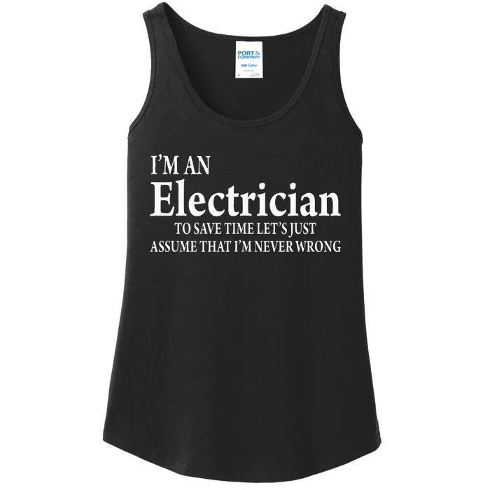 I'm A Electrician Funny Job Title Saying Quote Gift Ladies Essential Tank