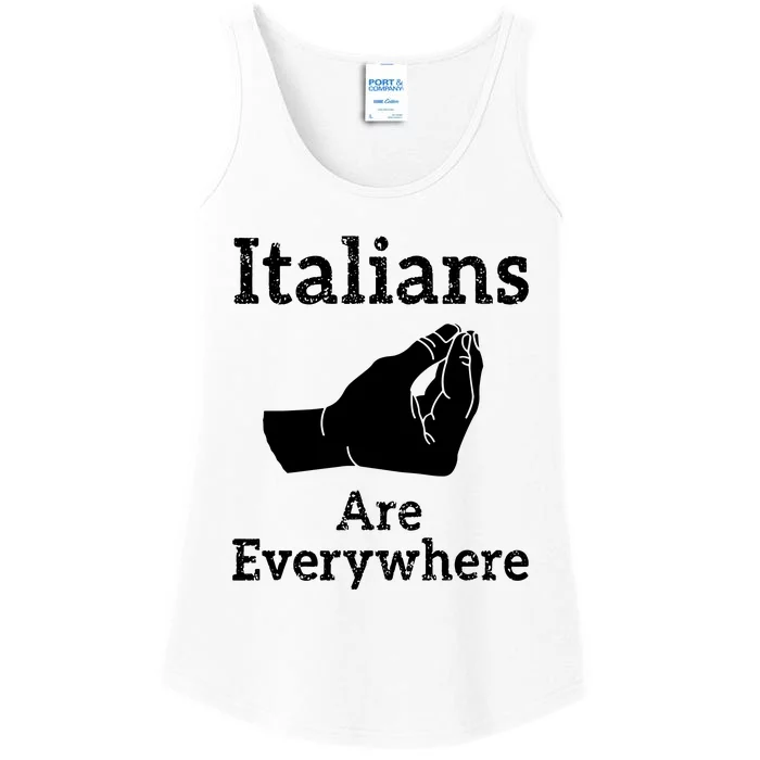 Italians Are Everywhere Italian Funny Ladies Essential Tank