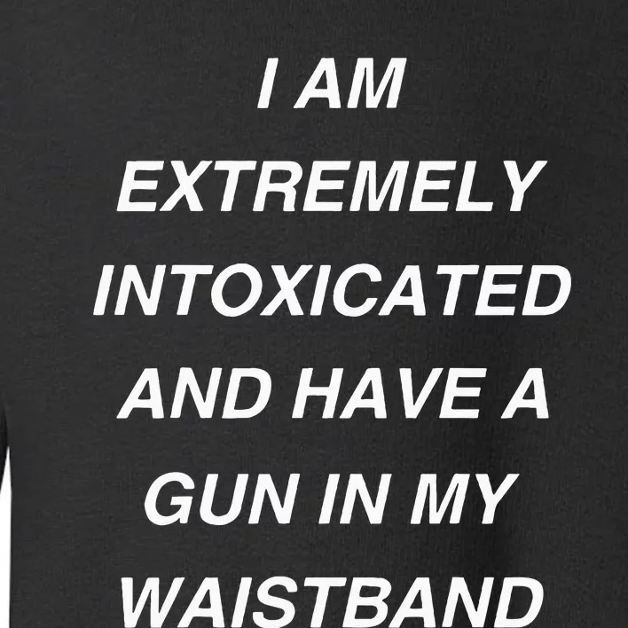 I Am Extremely Intoxicated And Have A Gun In My Waistband Toddler Sweatshirt