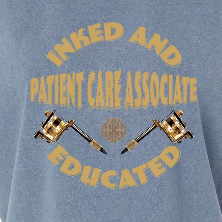 Inked And Educated Patient Care Associate Gift Garment-Dyed Women's Muscle Tee