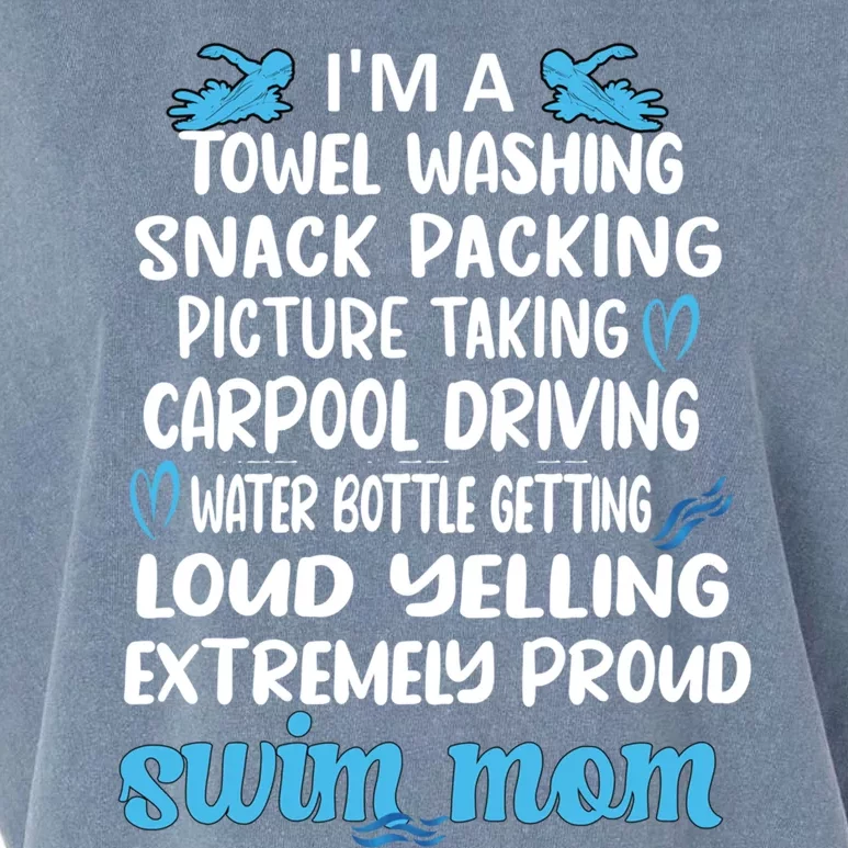 I'm An Extremely Proud Swim Mom Swimming Mother Gift Garment-Dyed Women's Muscle Tee