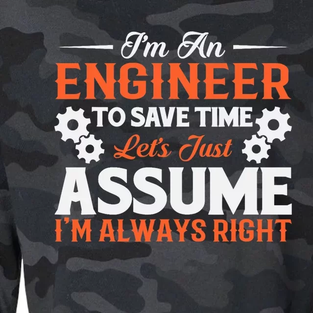 I’m An Engineer To Save Time Let’s Just Assume I Am Right Cropped Pullover Crew