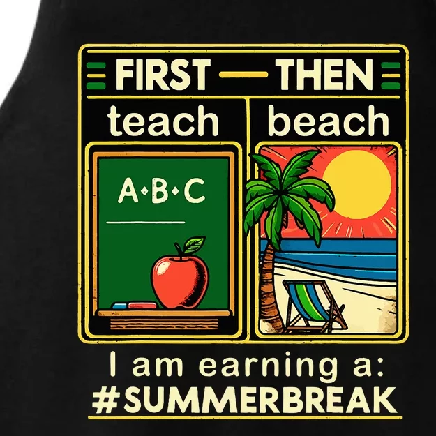 I Am Earning A Summer Break Ladies Tri-Blend Wicking Tank