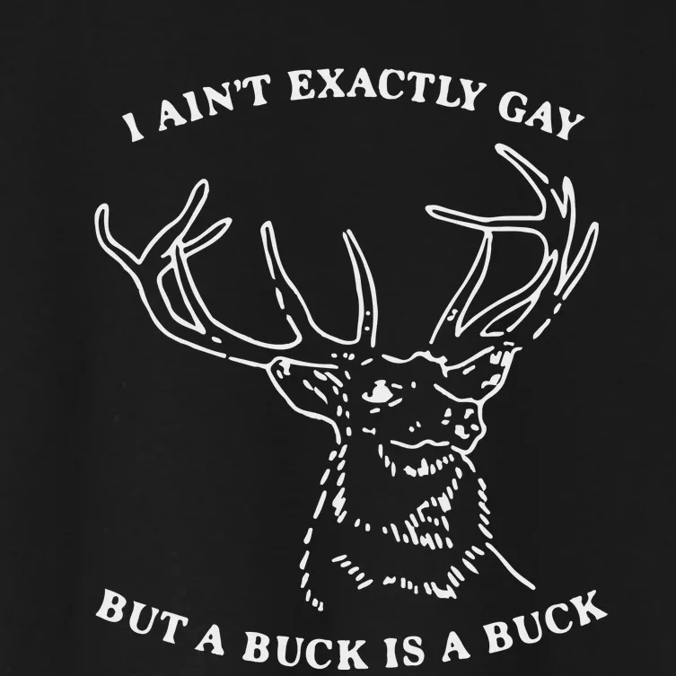 I Ain’T Exactly Gay But A Buck Is A Buck Women's Crop Top Tee