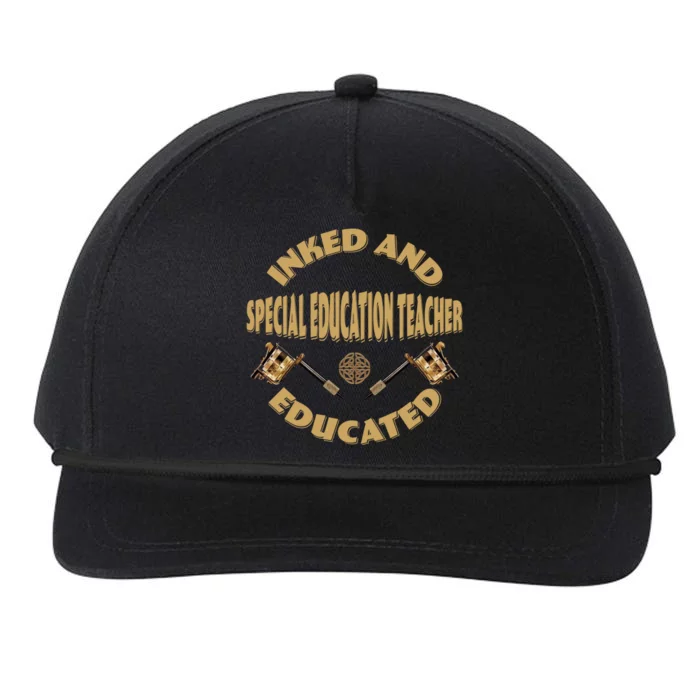 Inked And Educated Special Education Teacher Gift Snapback Five-Panel Rope Hat