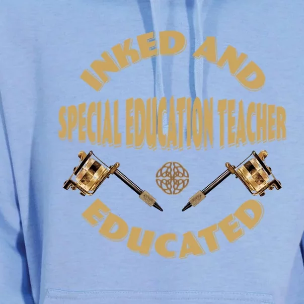 Inked And Educated Special Education Teacher Gift Unisex Surf Hoodie