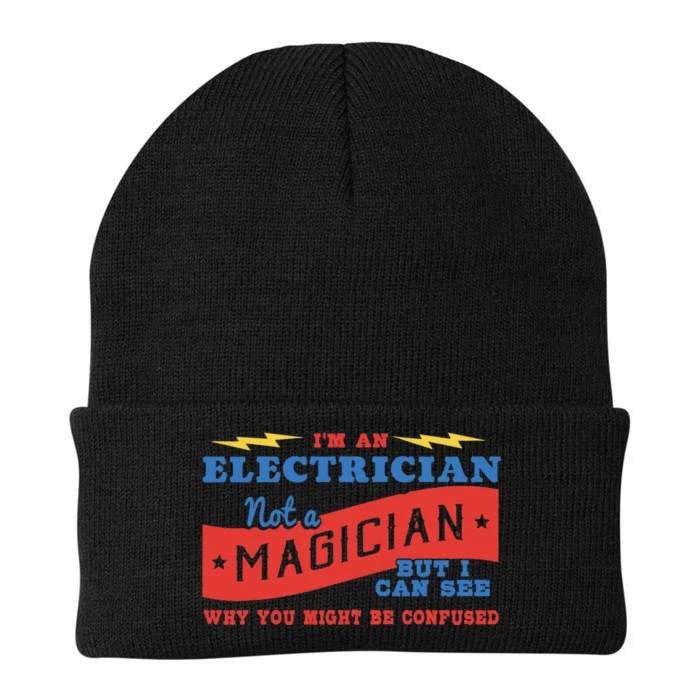 I'm An Electrician Not A Magician Be Confused Knit Cap Winter Beanie