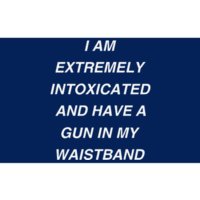 I Am Extremely Intoxicated And Have A Gun In My Waistband Bumper Sticker