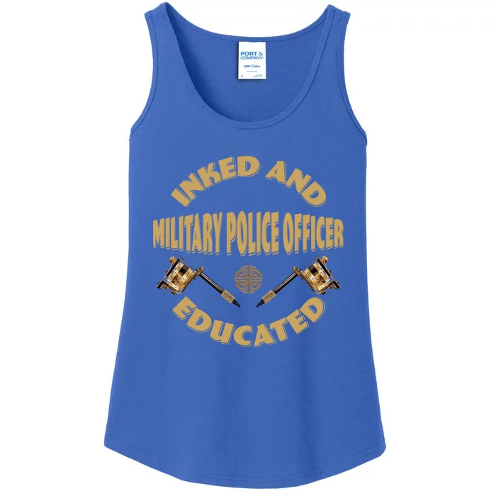 Inked And Educated Military Police Officer Gift Ladies Essential Tank