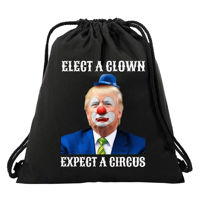 Impeach Antitrump Elect A Clown Expect A Circus Drawstring Bag