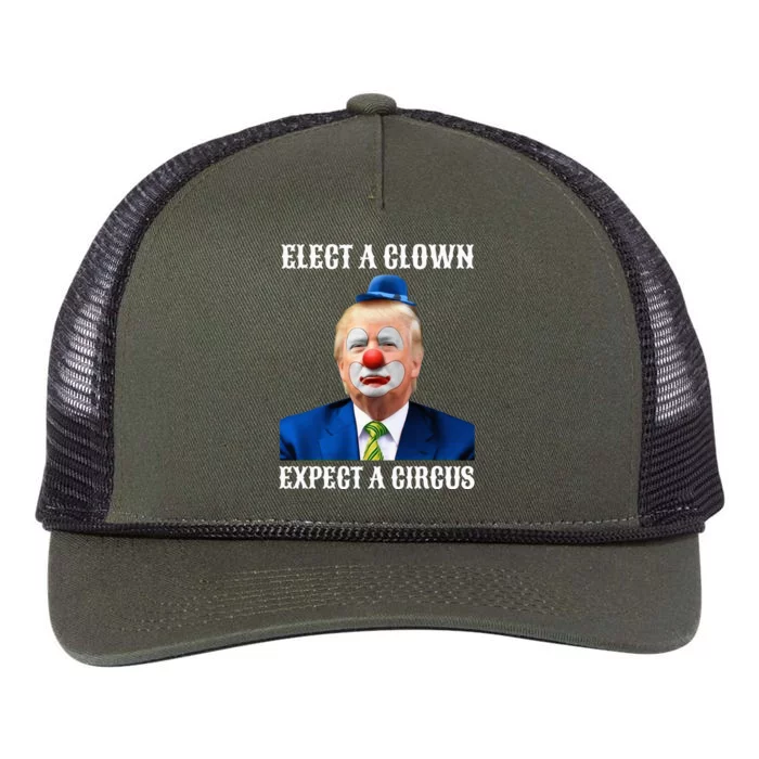 Impeach Antitrump Elect A Clown Expect A Circus Retro Rope Trucker Hat Cap