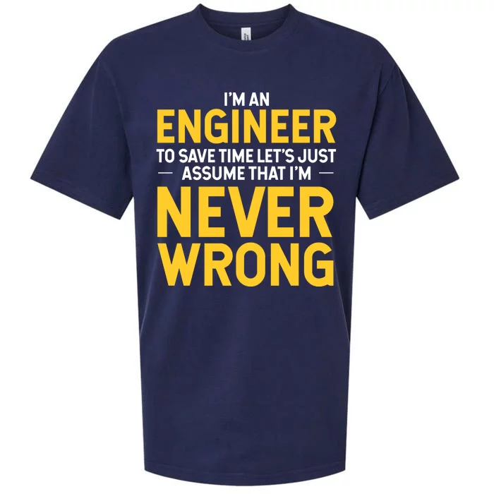 I'm An Engineer To Save Time Sueded Cloud Jersey T-Shirt