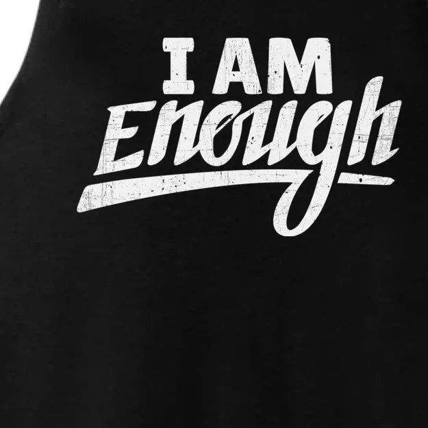 I Am Enough Feminist Humor Empowerment Strong Women Gift Ladies Tri-Blend Wicking Tank