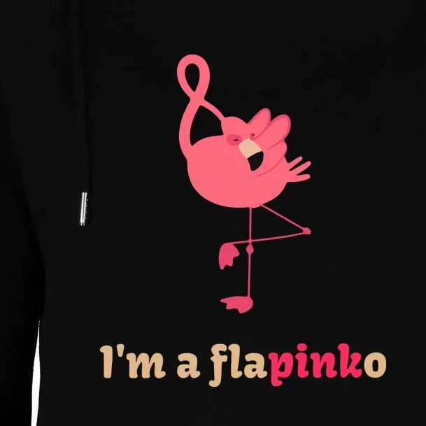 Im A Flapinko Pink Ribbon Breast Cancer Awareness Month October Gift Womens Funnel Neck Pullover Hood