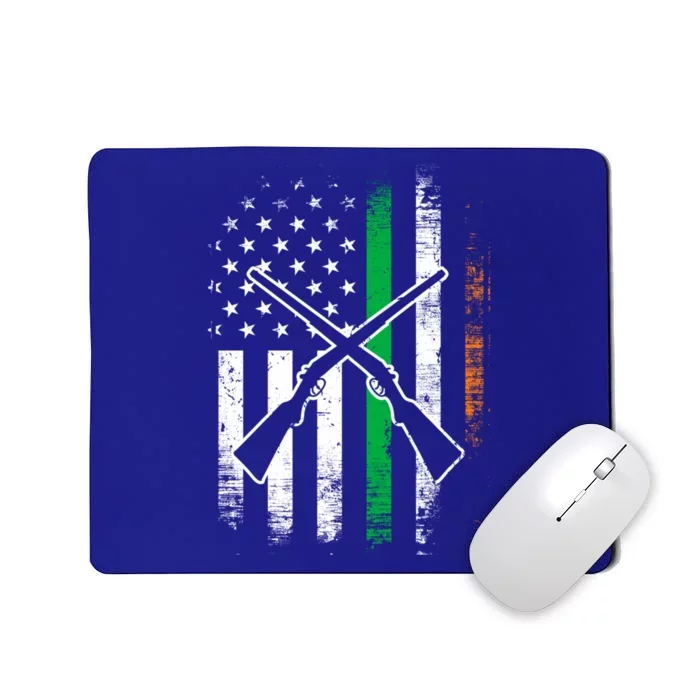 Irish American Flag Hunting St Patrick's Day Heritage Cute Gift Mousepad