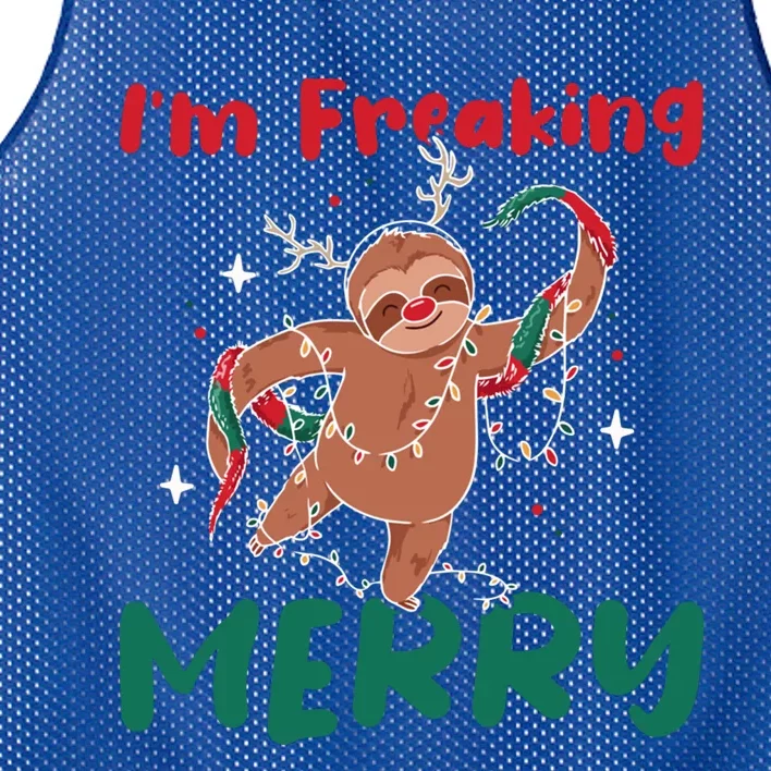 I Am Freaking Merry Merry Christmas Funny Xmas Gift Mesh Reversible Basketball Jersey Tank