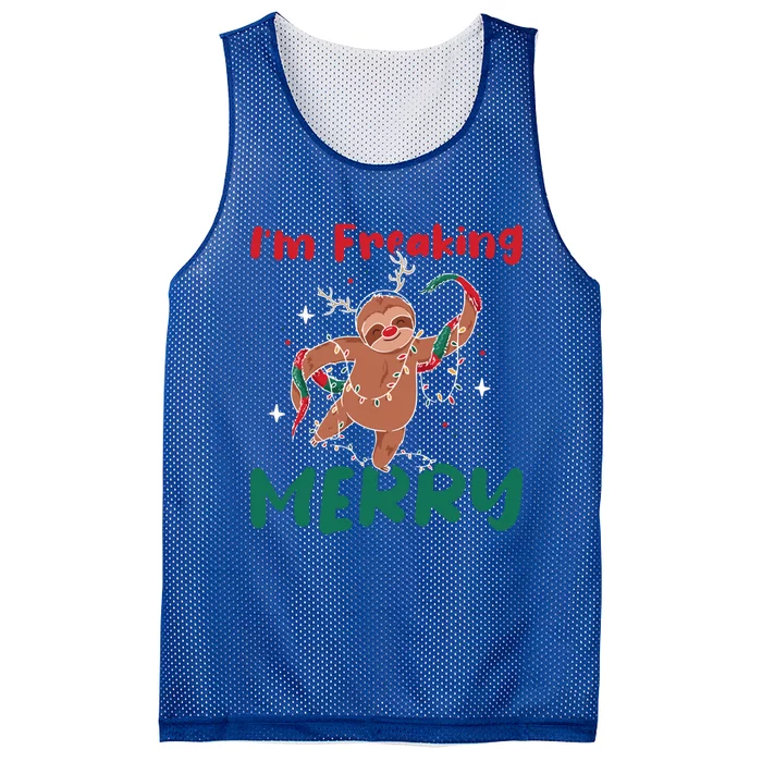 I Am Freaking Merry Merry Christmas Funny Xmas Gift Mesh Reversible Basketball Jersey Tank