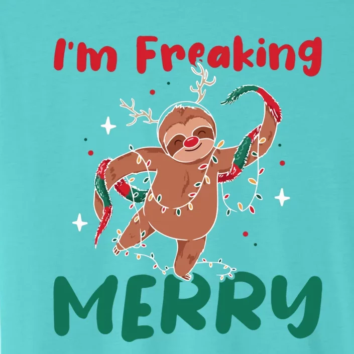 I Am Freaking Merry Merry Christmas Funny Xmas Gift ChromaSoft Performance T-Shirt