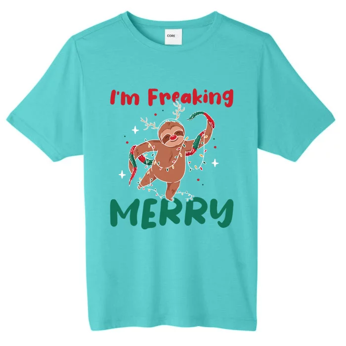 I Am Freaking Merry Merry Christmas Funny Xmas Gift ChromaSoft Performance T-Shirt