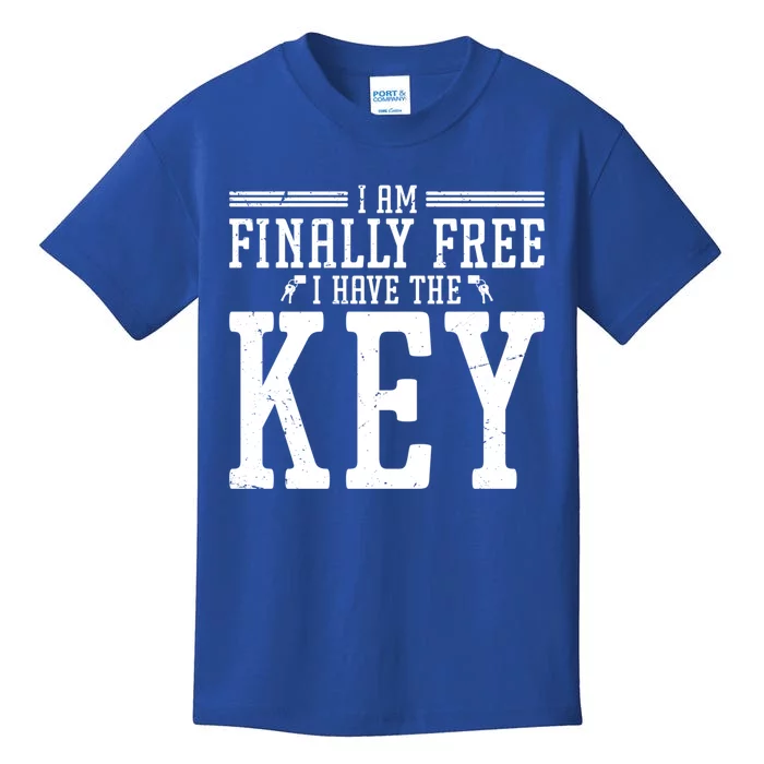 I Am Finally Free I Have The Key Cool Gift Kids T-Shirt