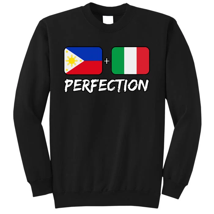 Italian And Filipino Perfection Mix DNA Flag Heritage Tall Sweatshirt