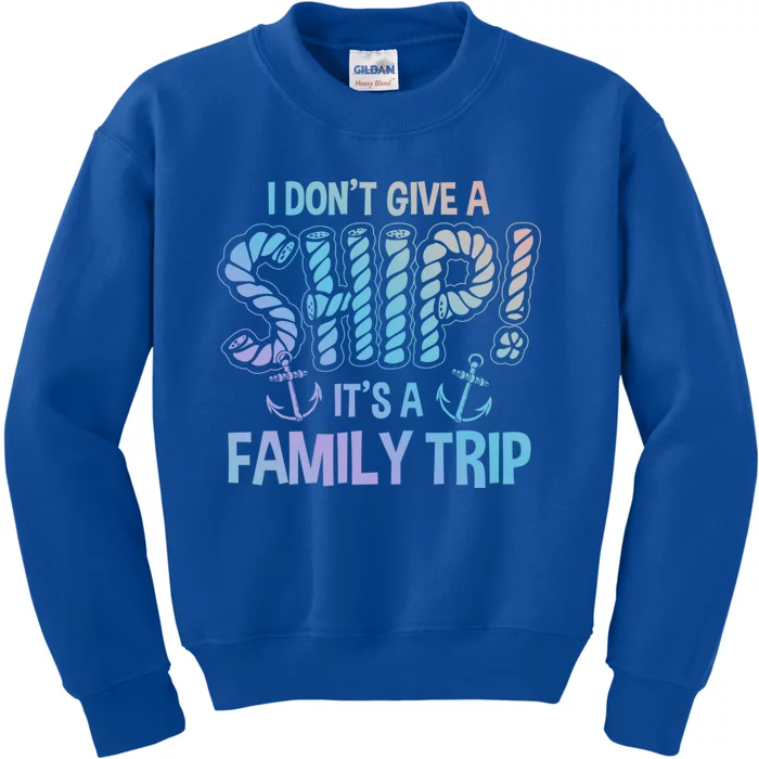 It's A Family Trip Cruise Ship Wear Anniversary Funny Gift Kids Sweatshirt