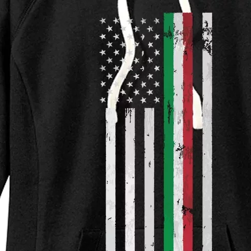 Italian American Flag Italian American Pride Women's Fleece Hoodie