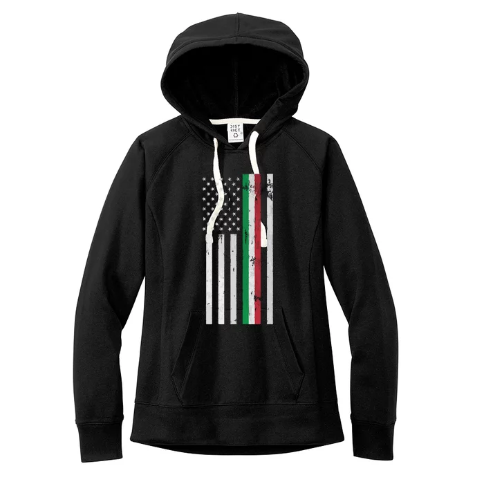 Italian American Flag Italian American Pride Women's Fleece Hoodie